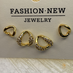 Golden Oval Earrings