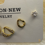 Golden Oval Earrings