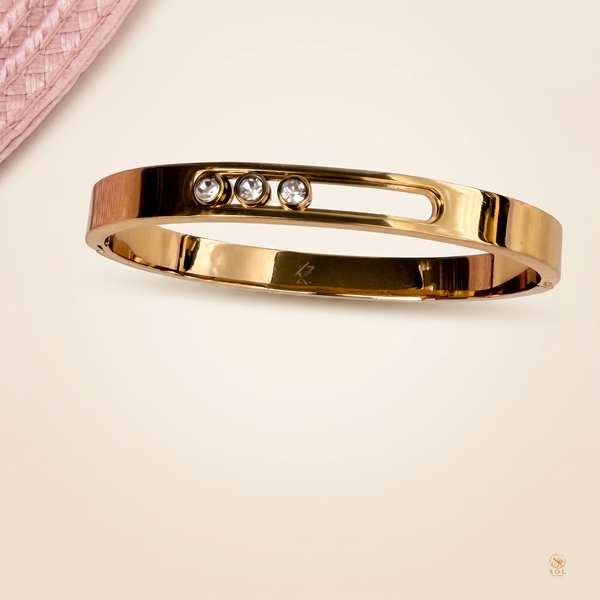 Triple Stone Bar Bangle