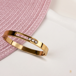 Triple Stone Bar Bangle