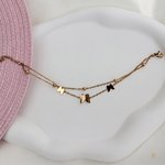 Double Layered Golden Butterfly Bracelet