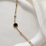 Double Layered Black Single Round Bracelet