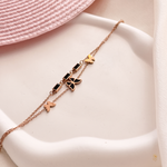 Double Layered Black Butterfly Bracelet