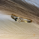 Black And White Clover Bangle
