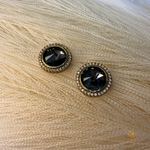 Black Stone Earring