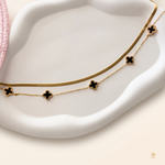 Double Layer Clover Neck Chain