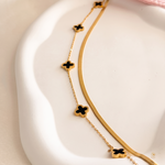 Double Layer Clover Neck Chain