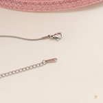 Silver Floral And Crystal Neck Chain