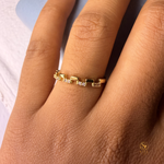Golden Wave Ring